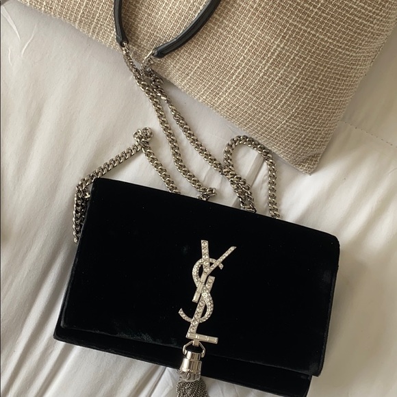 YSL YVES SAINT LAURENT WALLET ON CHAIN WOC BAG - Picture 8 of 9